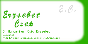 erzsebet csep business card